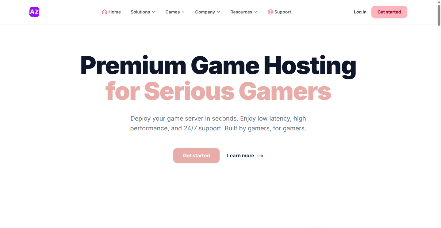 Game Hosting | Hosting Company Template